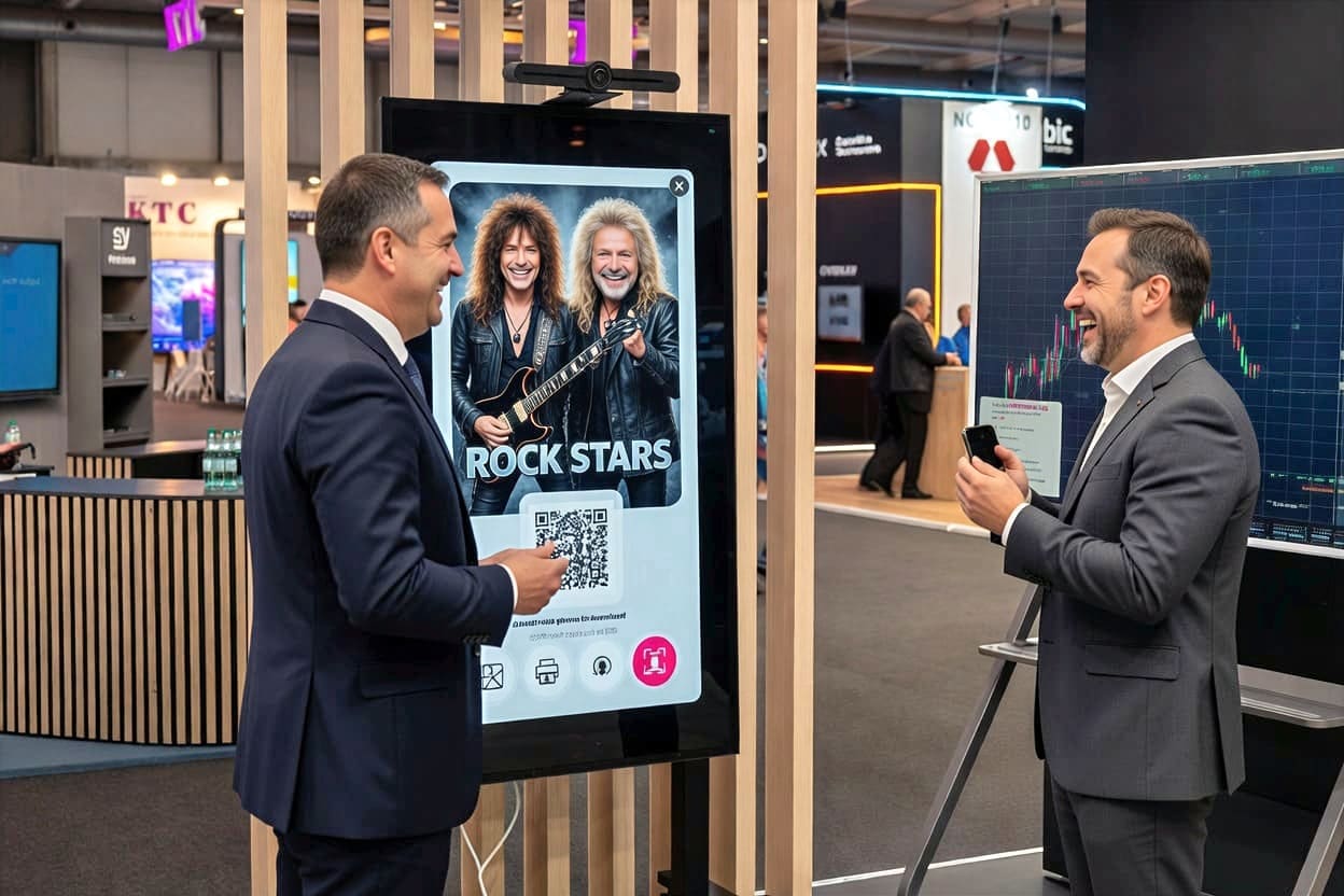 AI Photo Booth — Rock Stars at trade show